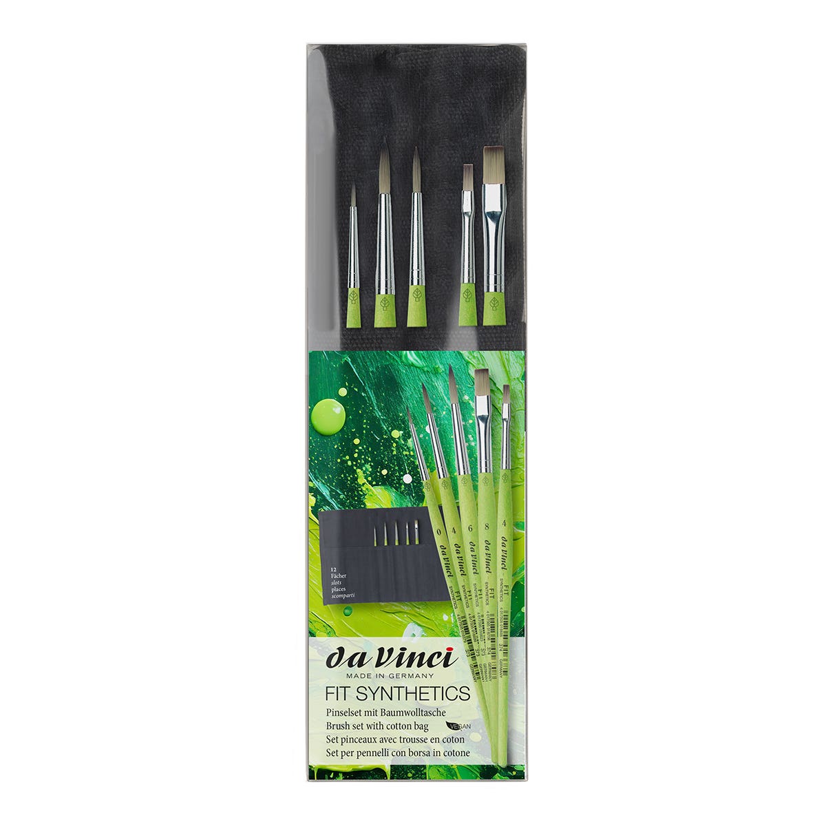 Da Vinci Fit 373/374 Synthetic Round Brush Set 5 With Cotton Bag