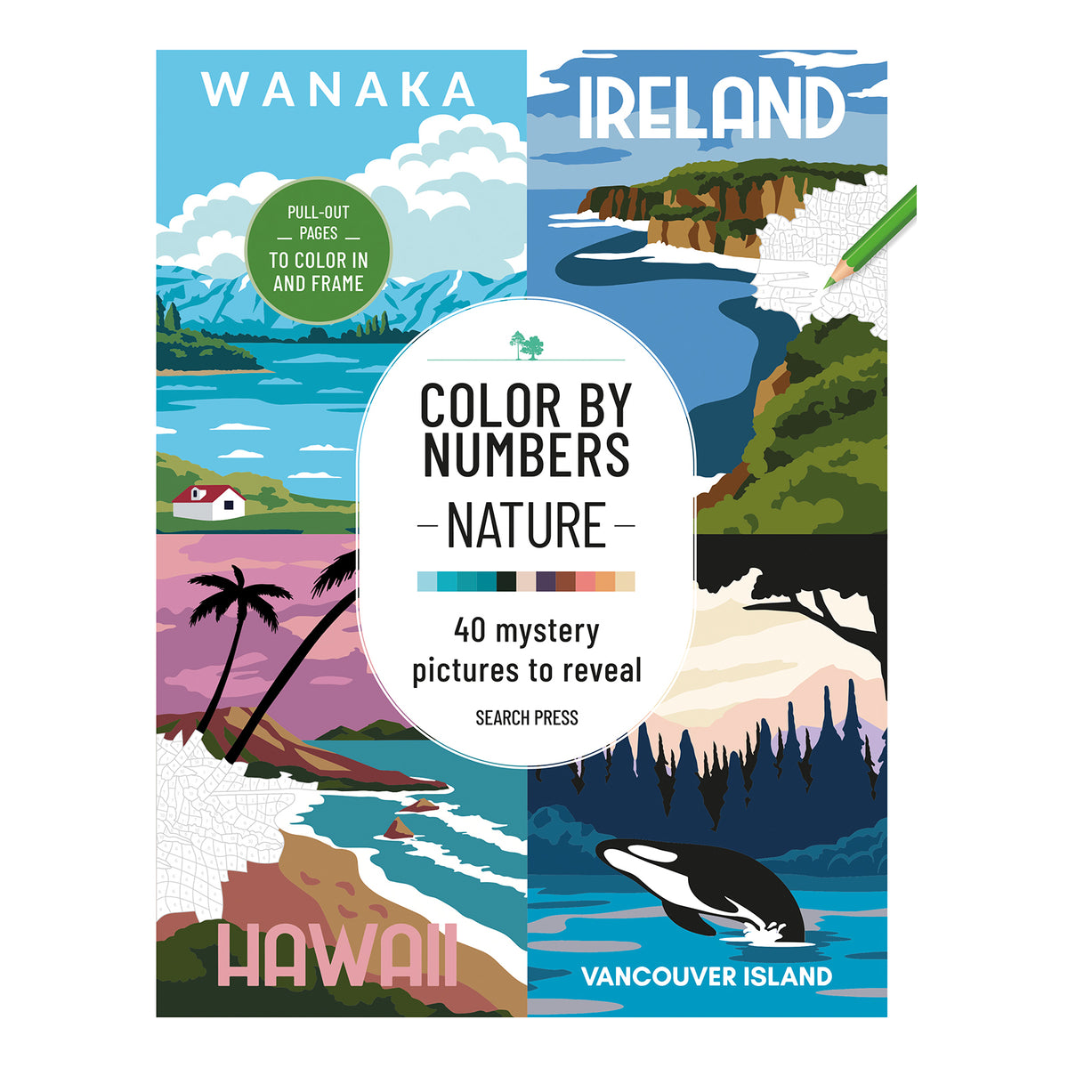 Colour By Numbers Nature Book