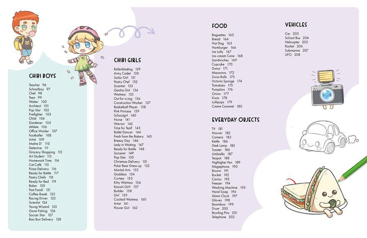 200 Cute Things To Draw Book