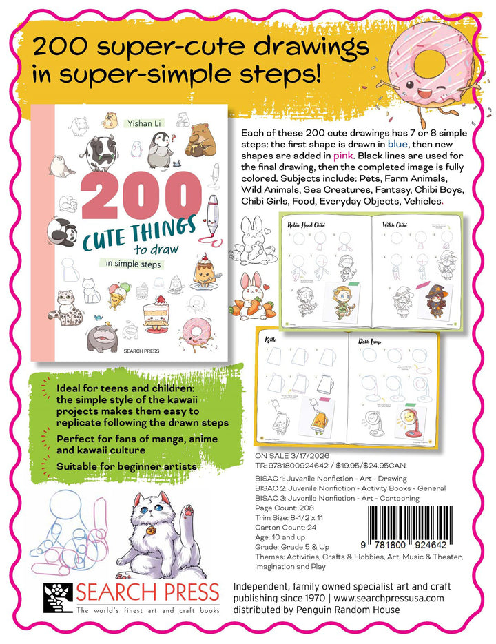 200 Cute Things To Draw Book