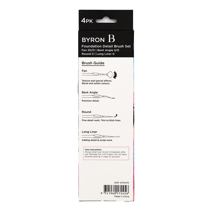 Byron Detail Foundation Brush Set 4