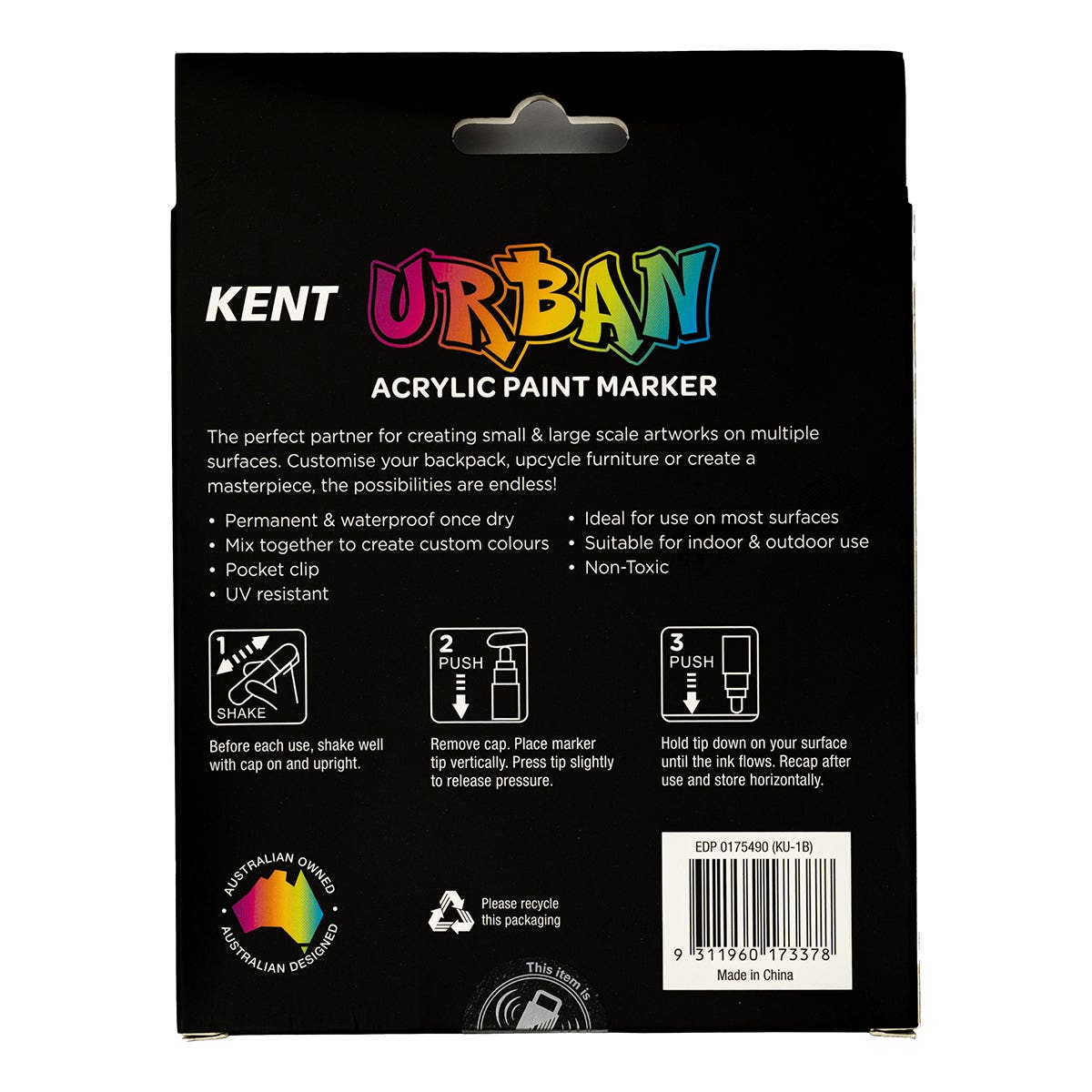 Kent Urban Paint Marker 1mm Nib Classic Set