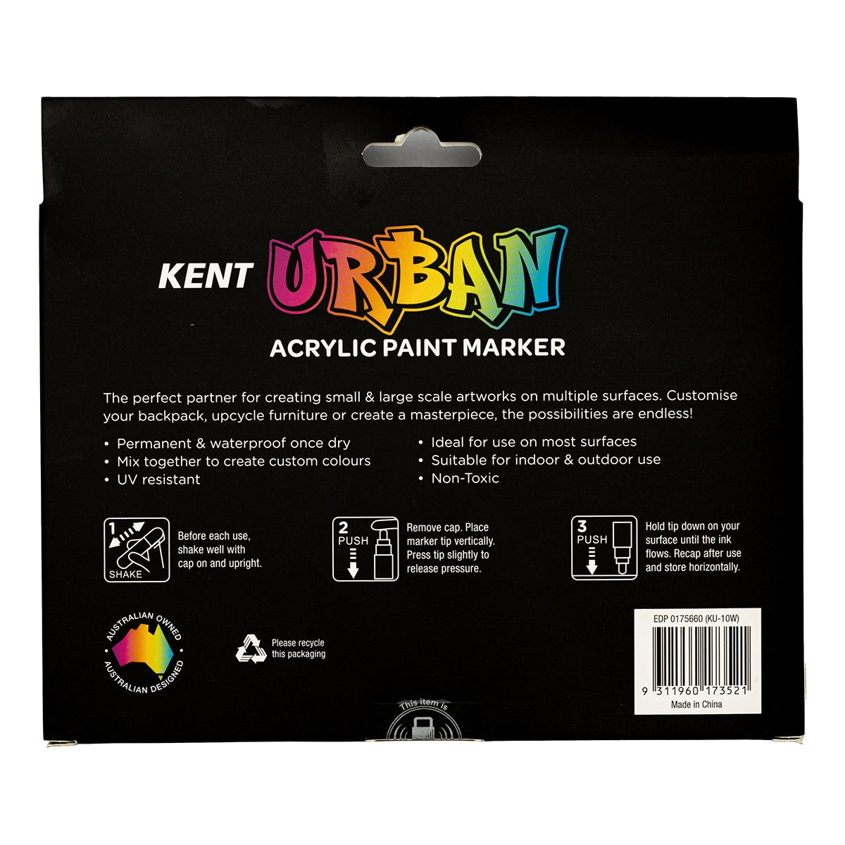 Kent Urban Paint Marker 10mm Nib Pastel Set