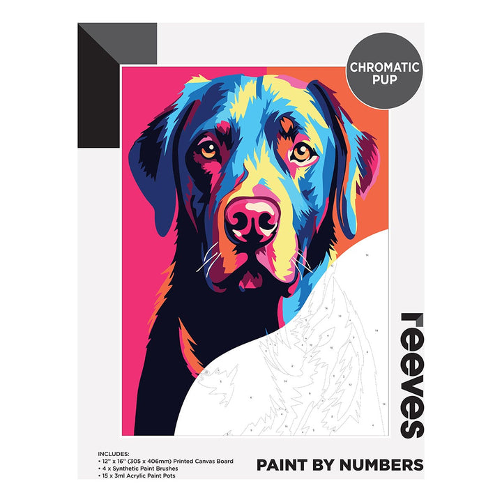 Reeves Artist Acrylic Paint by Numbers Chromatic Pup