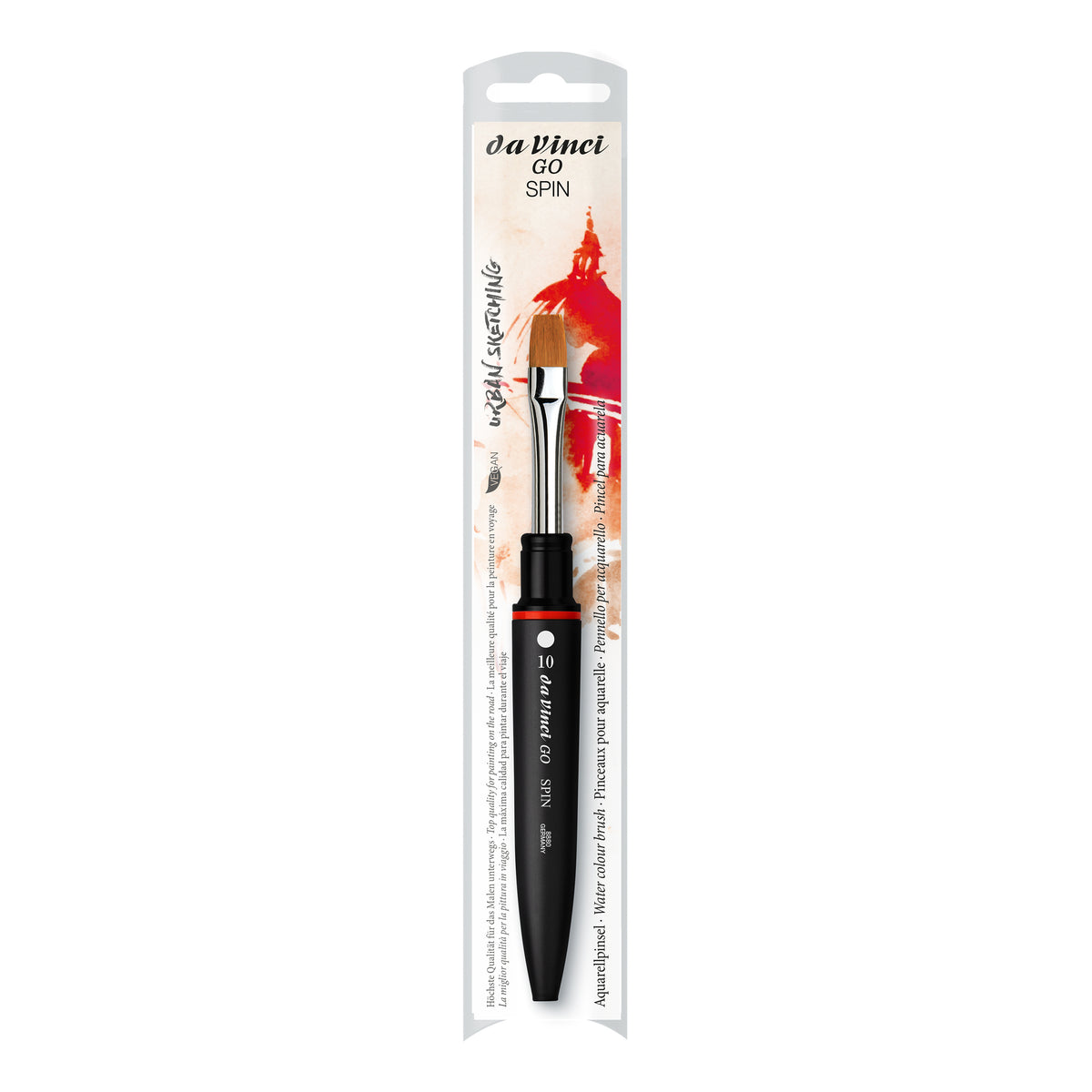 da Vinci Spin 8880 Travel Go Flat Brush #10