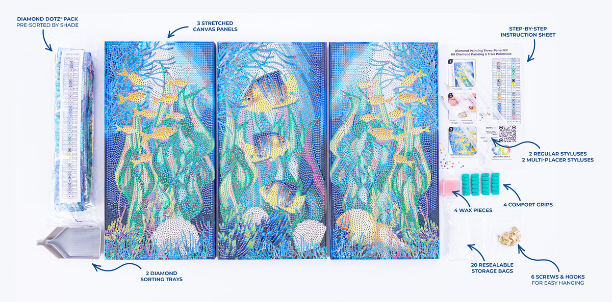 Diamond Dotz Triptych Three Panel Kit Aquarium