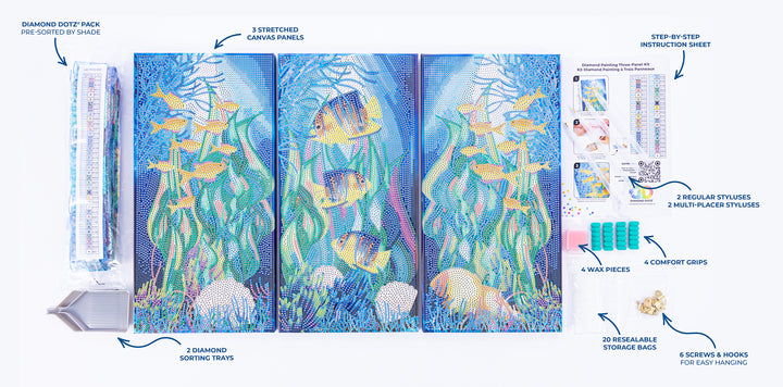 Diamond Dotz Triptych Three Panel Kit Aquarium