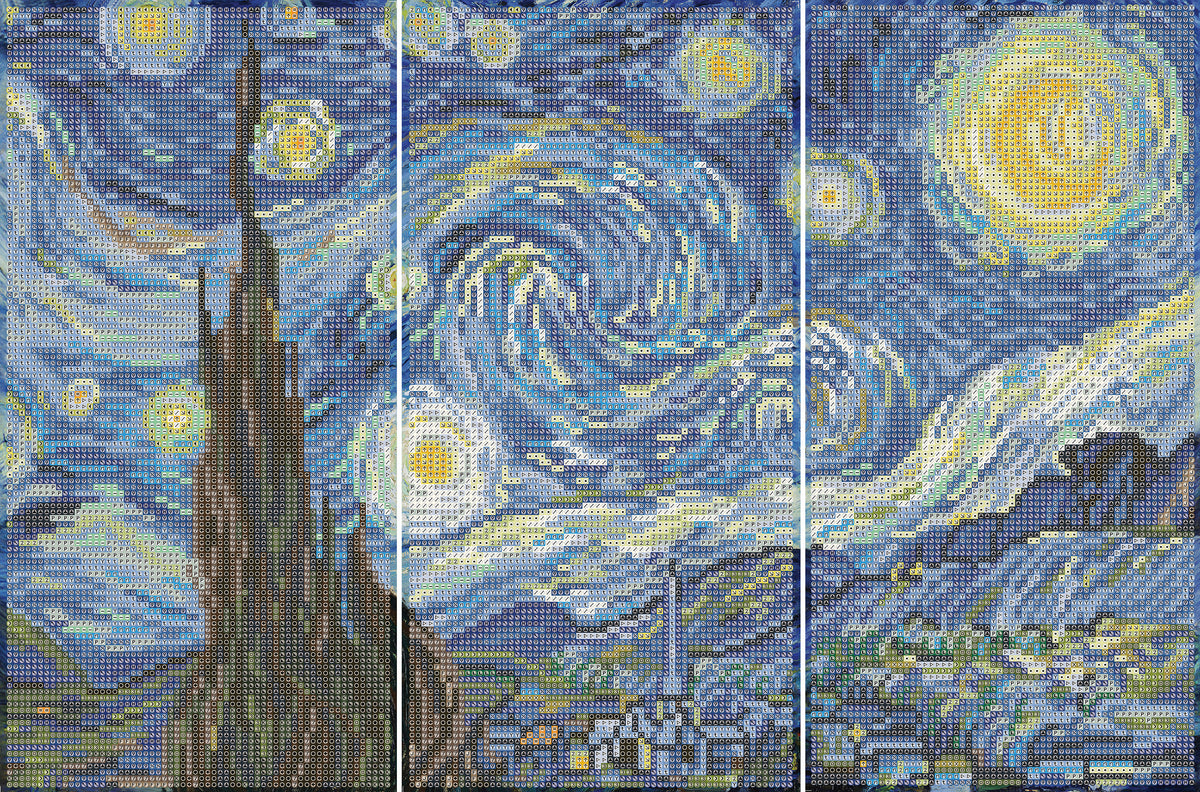 Diamond Dotz Triptych Three Panel Kit Van Gogh Starry Night