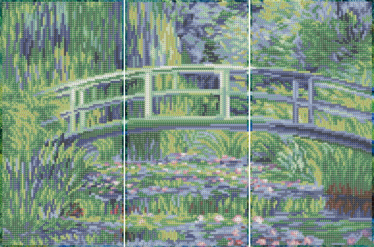 Diamond Dotz Triptych Three Panel Kit Monet Water Lilies