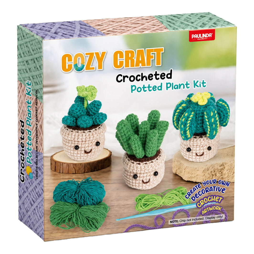 Cozy Craft Crochet Kit Potted Cactus