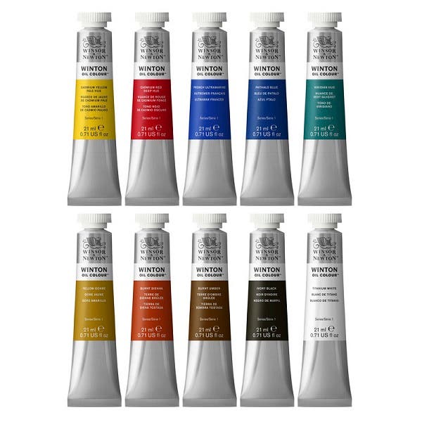 Winsor & Newton Winton Oil Colour 10x21ml Tube Set