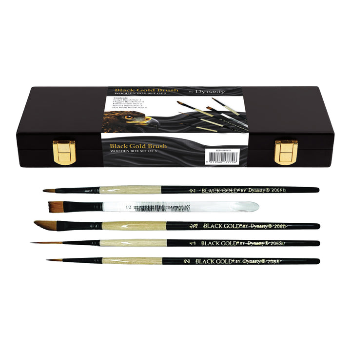 Dynasty Black Gold Brush Gift Box