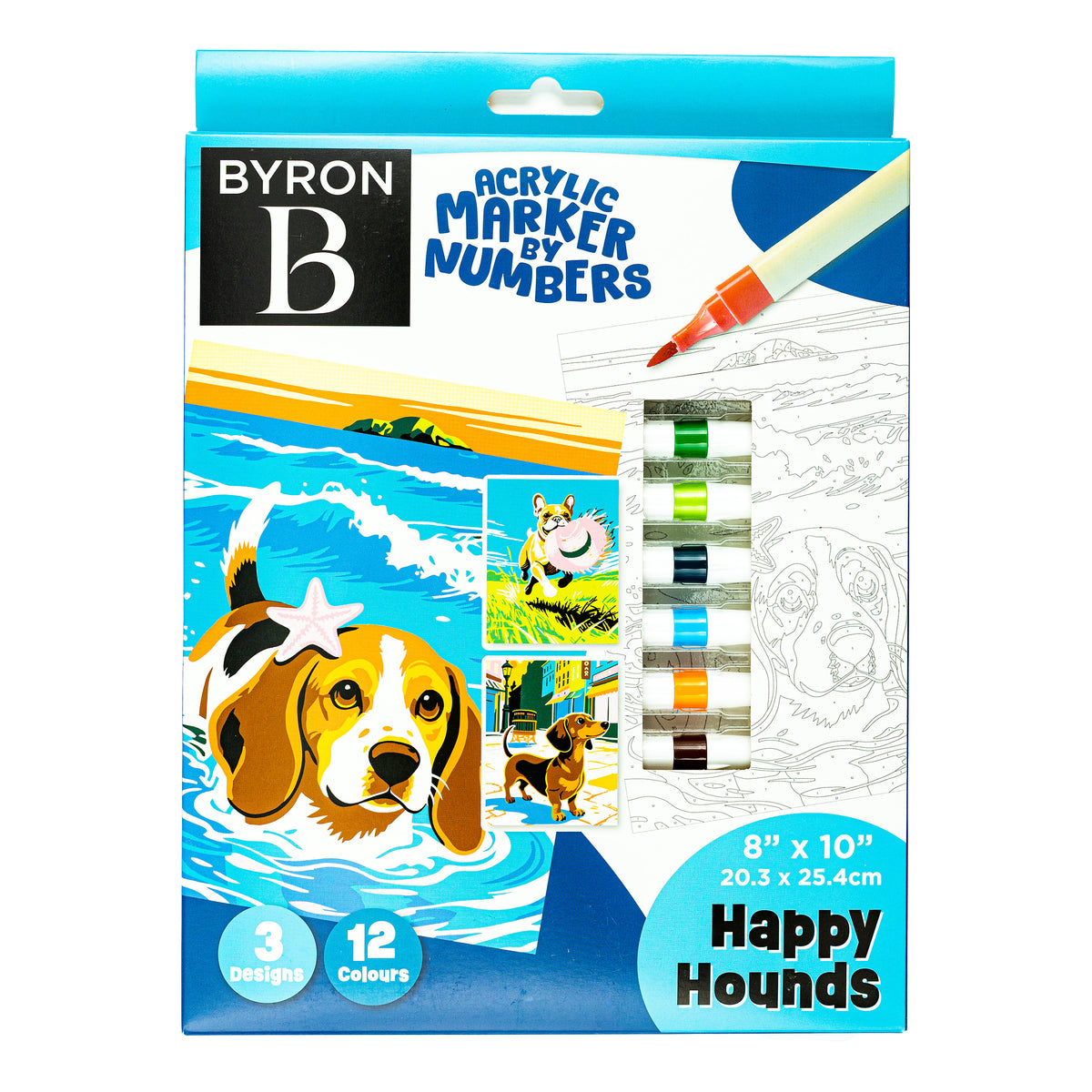 Byron Marker Paint by Numbers Set Dogs