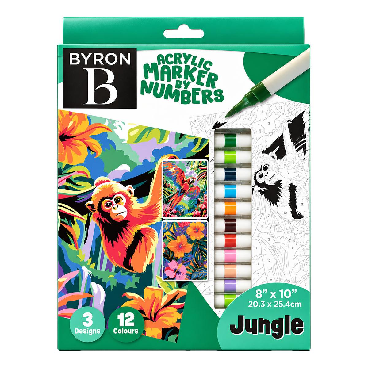 Byron Marker Paint by Numbers Set Jungle