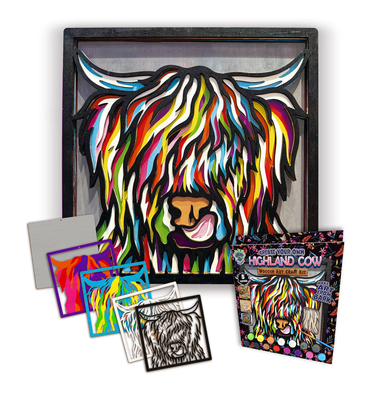 Splat Planet Wooden Art Kit Highland Cow