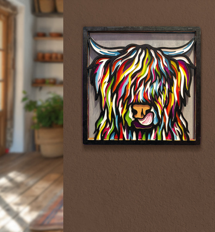 Splat Planet Wooden Art Kit Highland Cow
