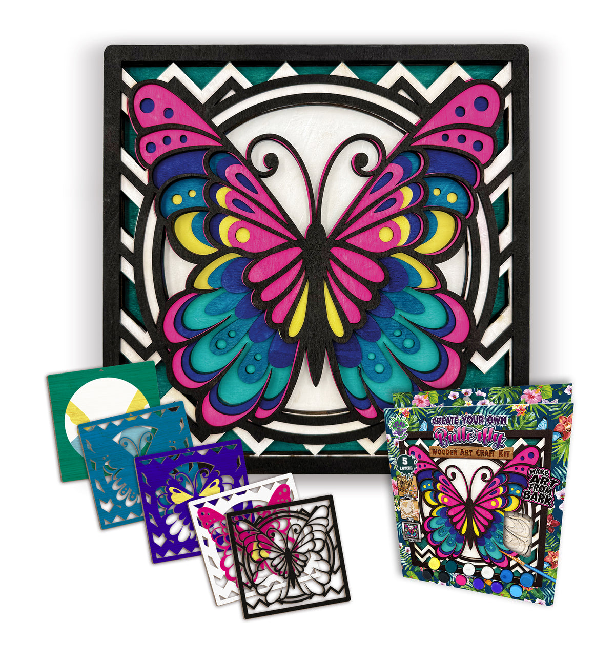 Splat Planet Wooden Art Kit Butterfly