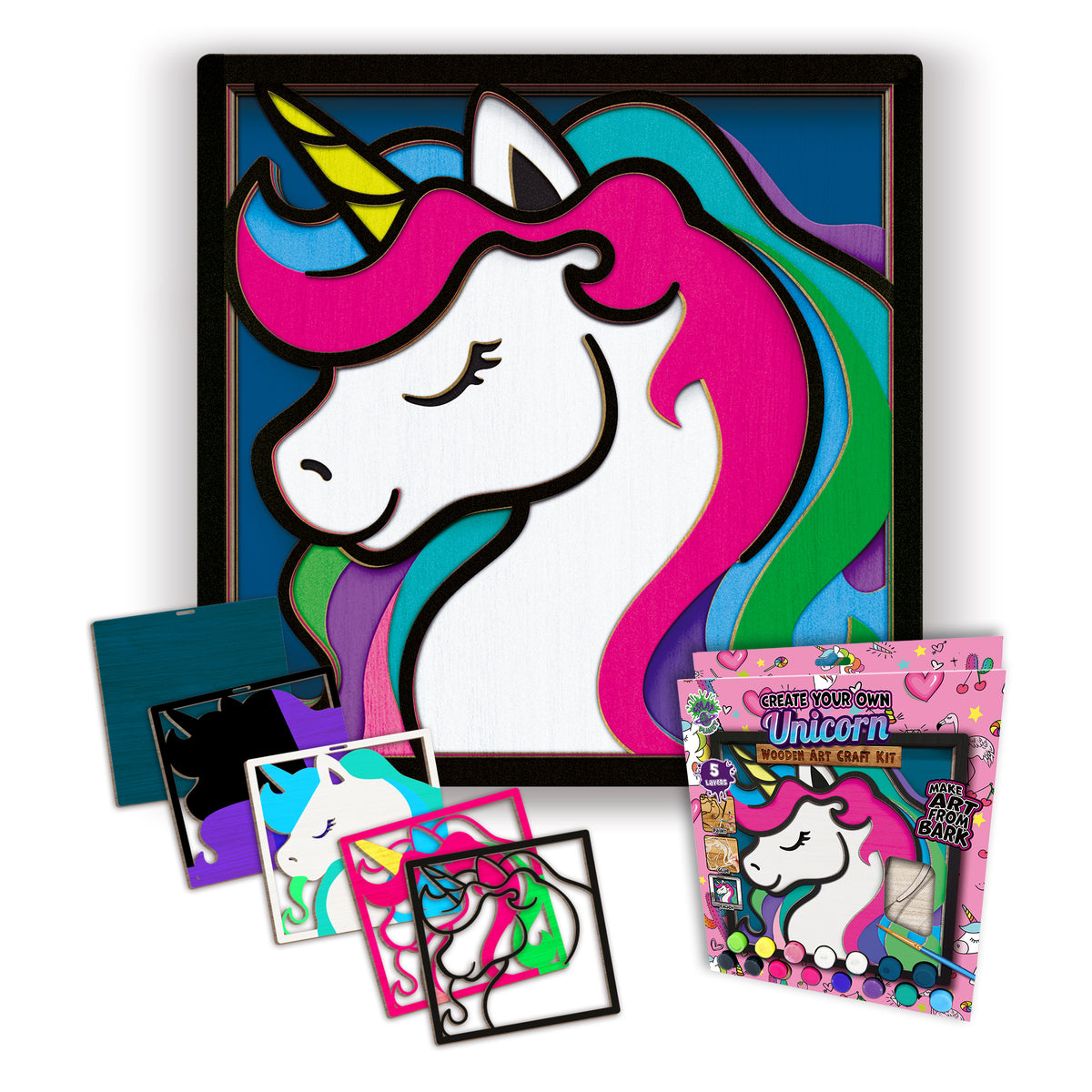 Splat Planet Wooden Art Kit Unicorn