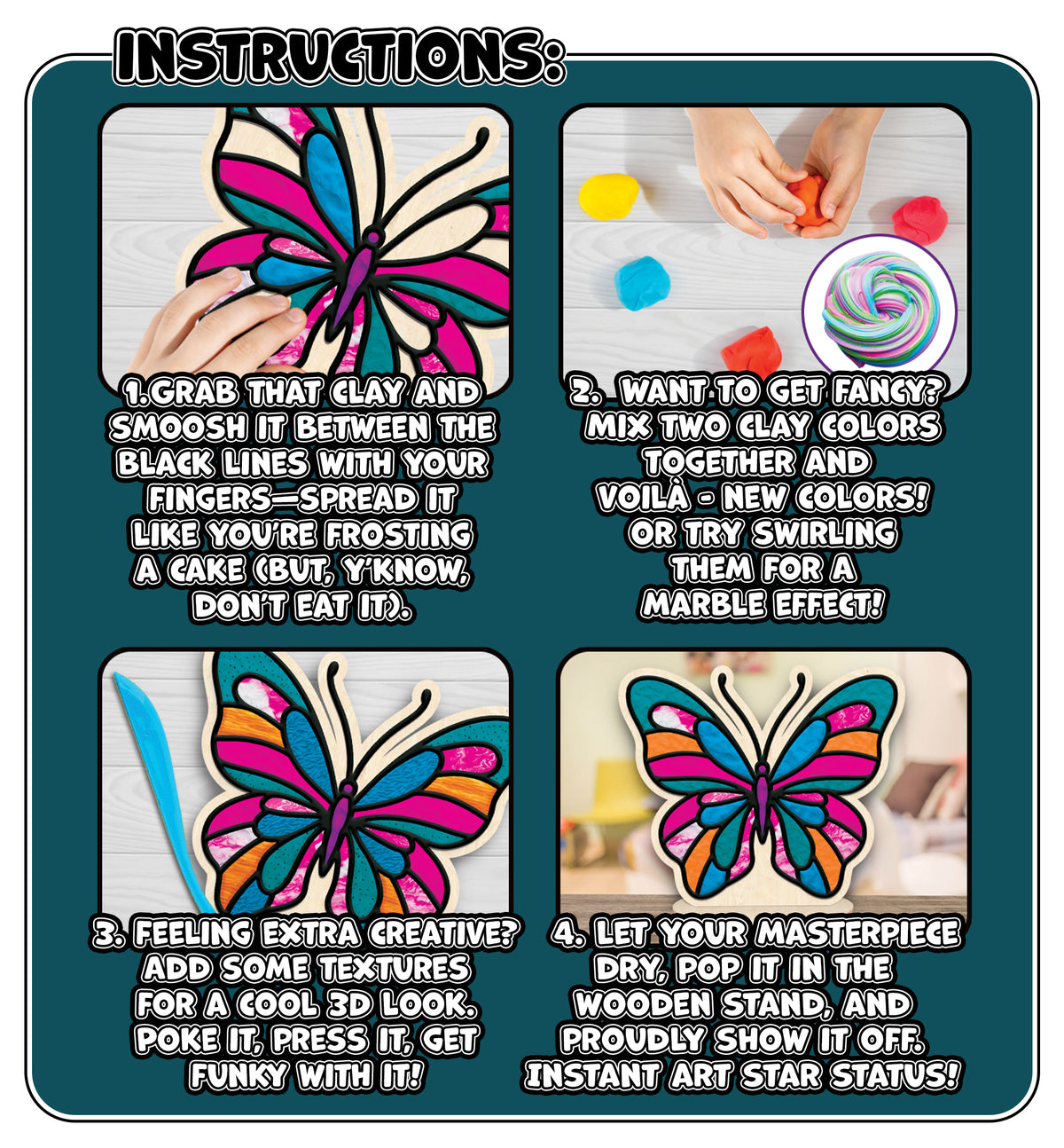 Splat Planet Air Dry Clay Set Butterfly