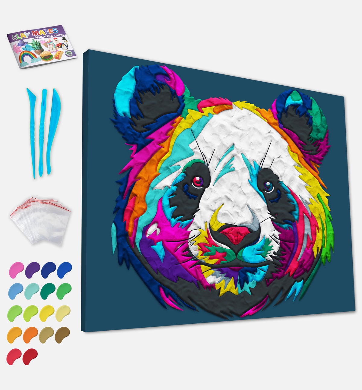 Splat Planet Adult Air Dry Clay Set Panda