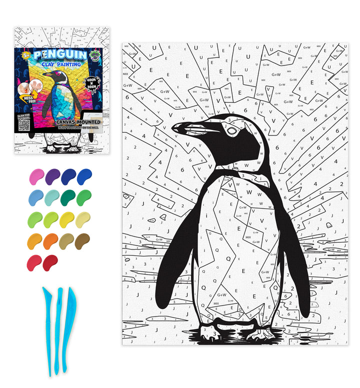 Splat Planet Adult Air Dry Clay Set Penguin