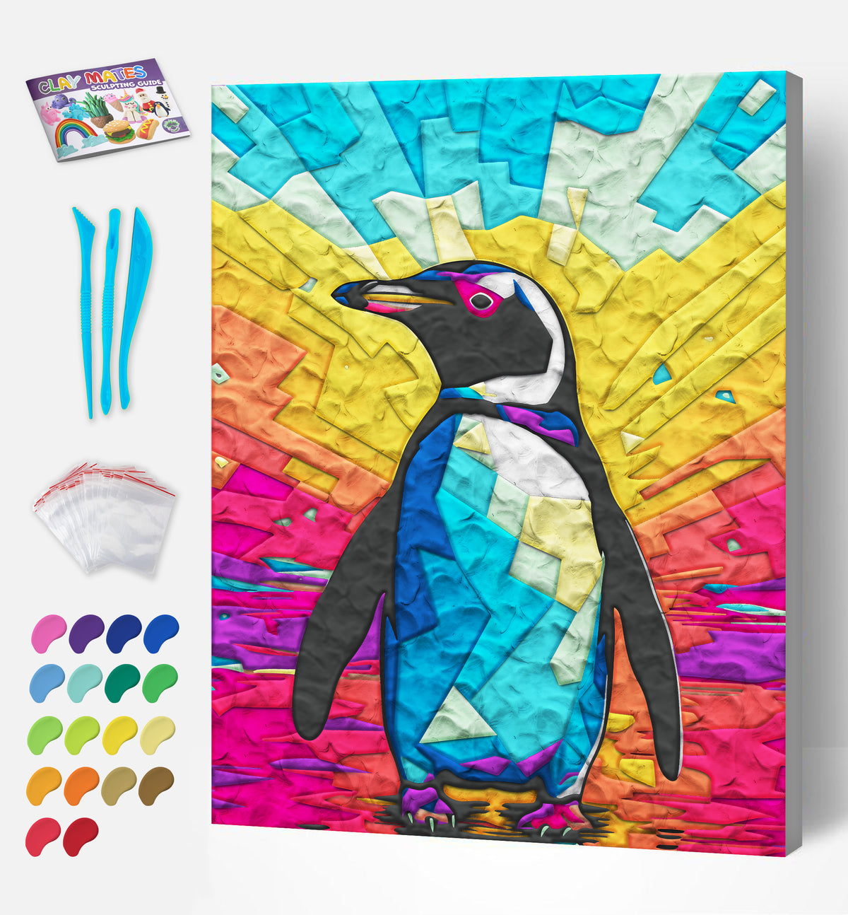 Splat Planet Adult Air Dry Clay Set Penguin