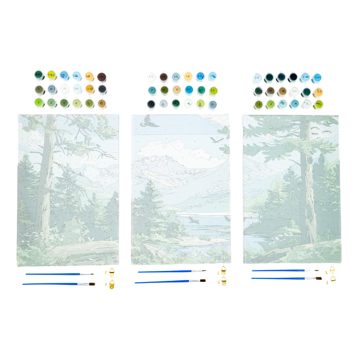 Byron Paint by Number Canvas Set 3 Forest