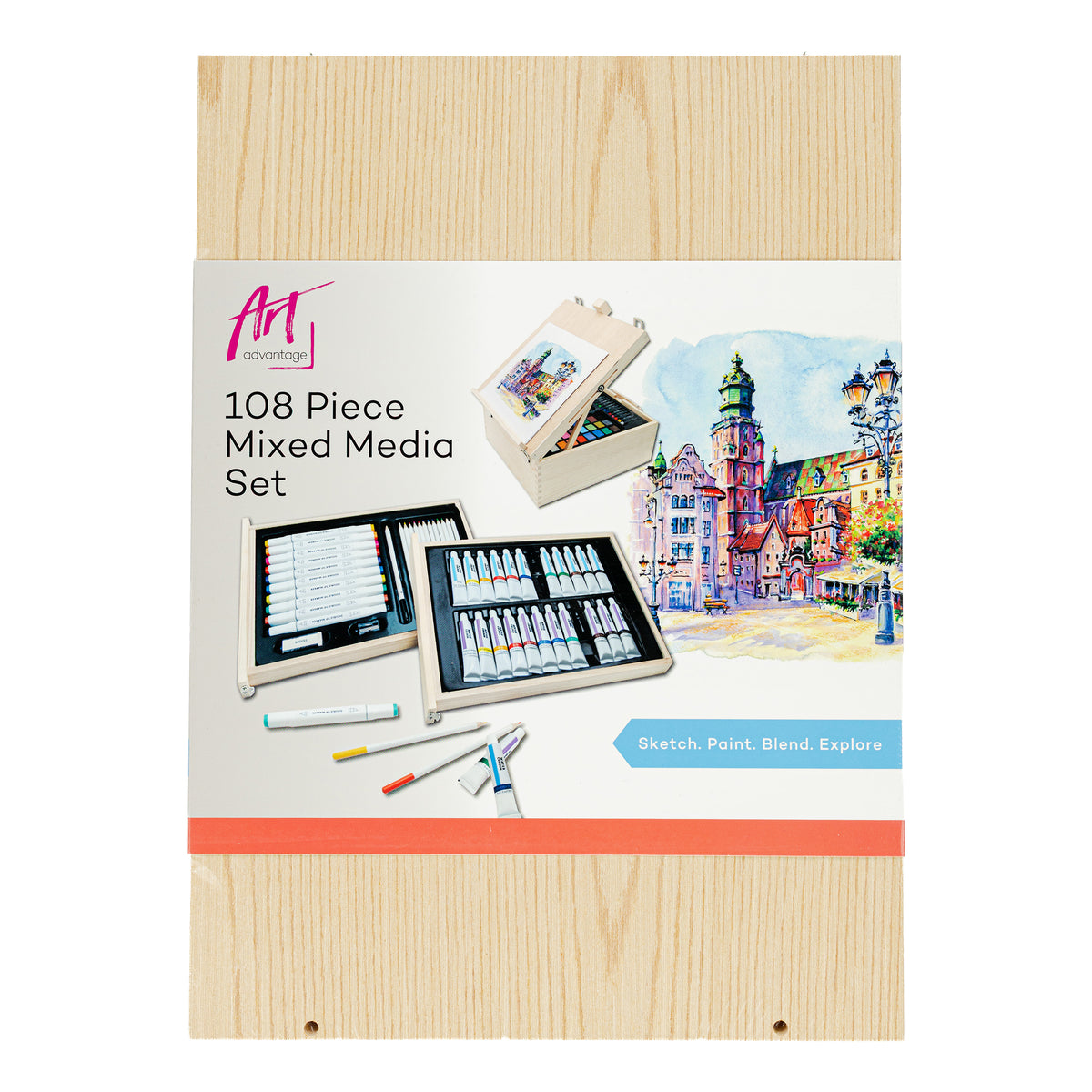 Eckersley's Exclusive Art Advantage Mixed Media Wooden Box Set 108