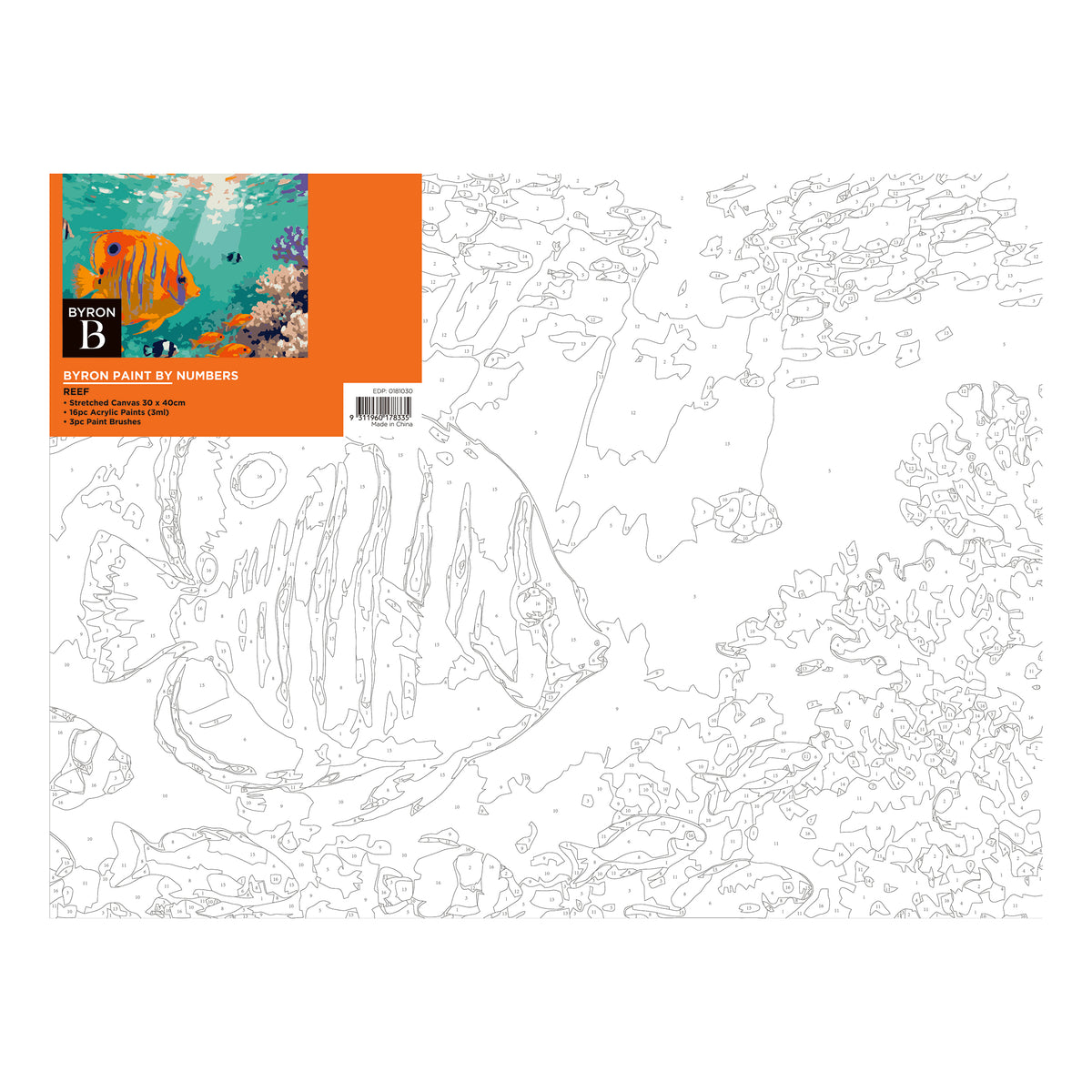 Byron Paint by Number Kit - Reef