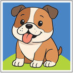 Smudgi Kids Painting Canvas Puppy
