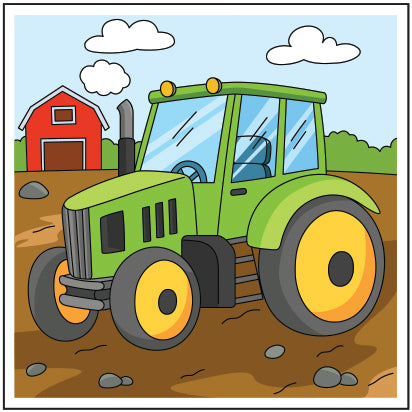 Smudgi Kids Painting Canvas Tractor