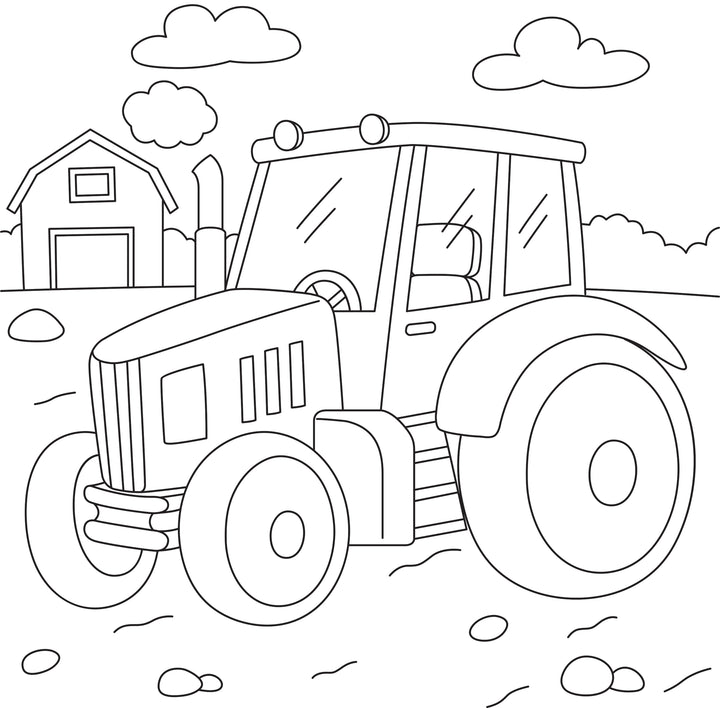 Smudgi Kids Painting Canvas Tractor