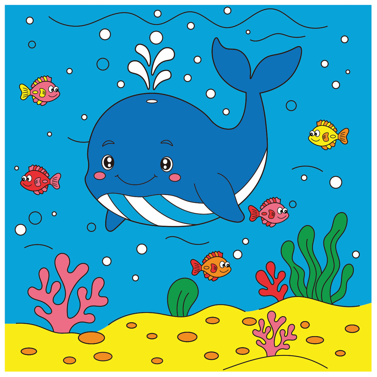 Jasart Kids Painting Canvas Whale