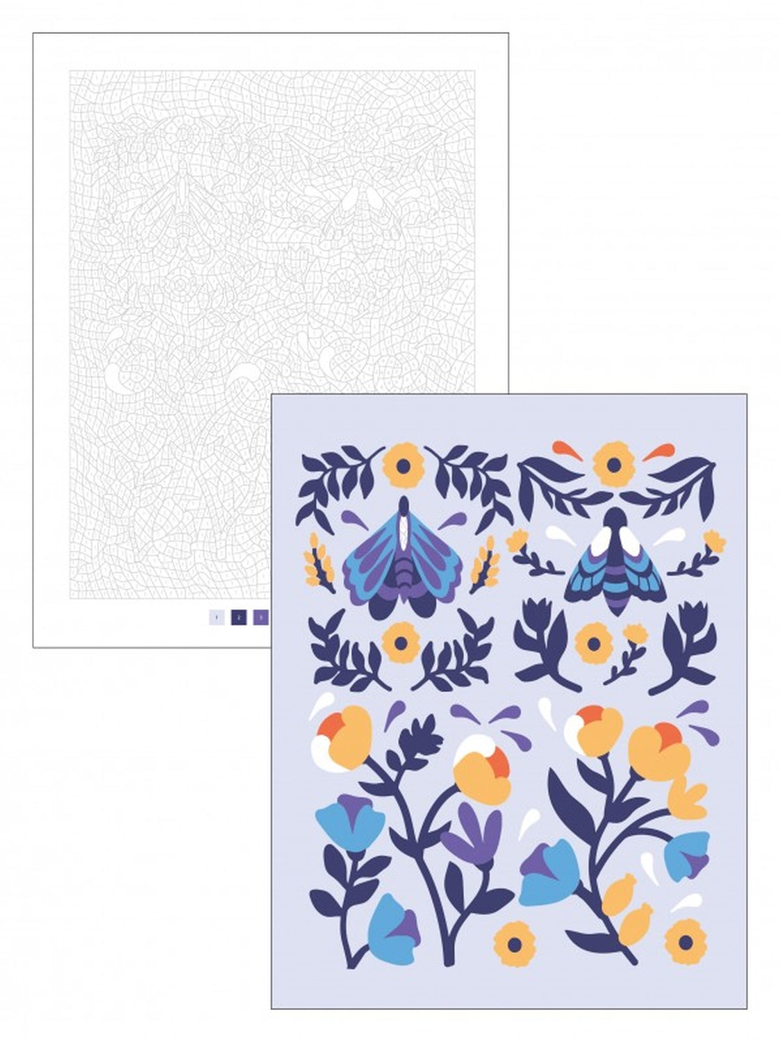 Colour By Numbers Flowers Book