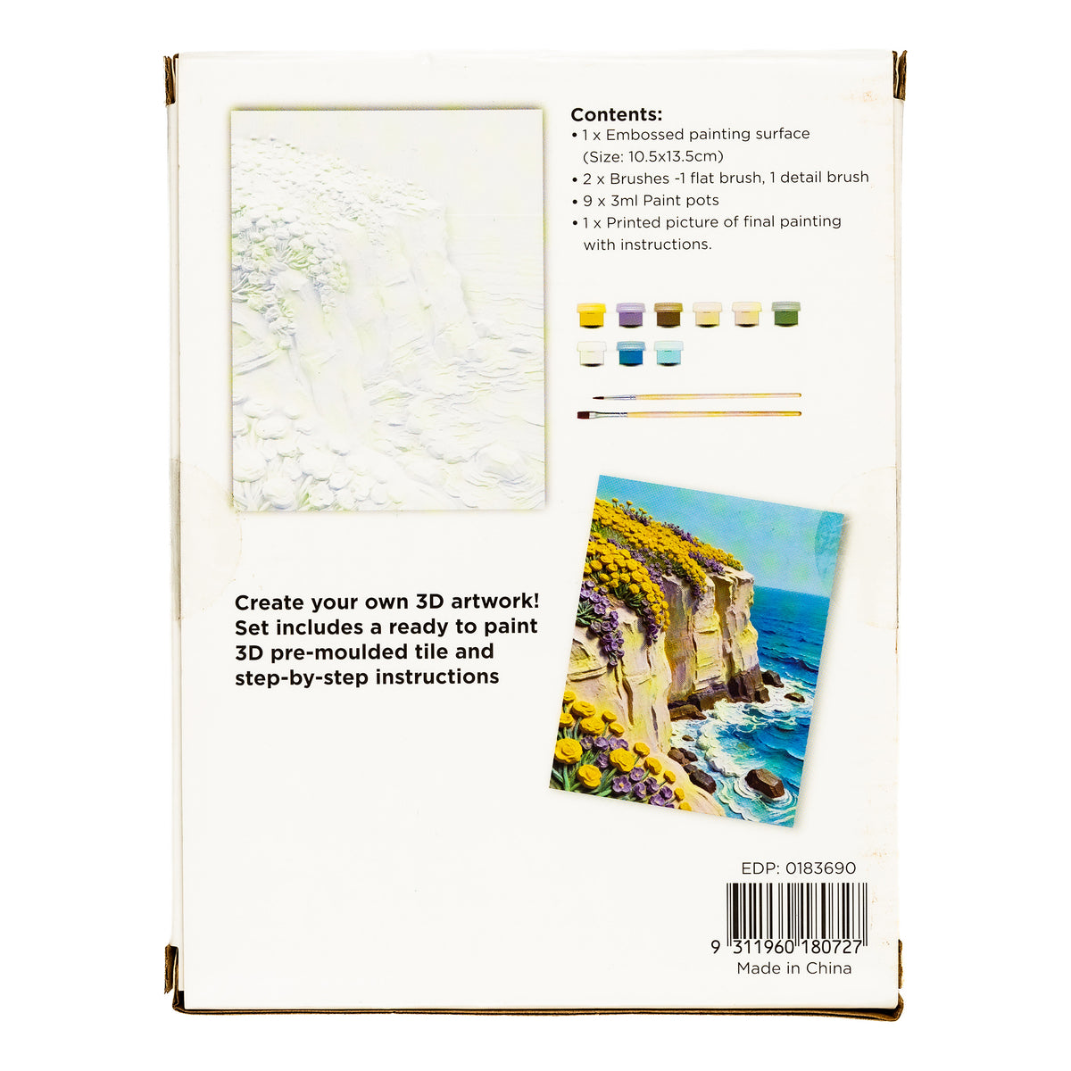 Byron 3D Relief Painting Set Sea Cliff