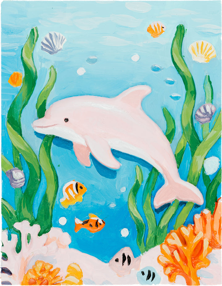 Byron 3D Relief Painting Set Dolphin