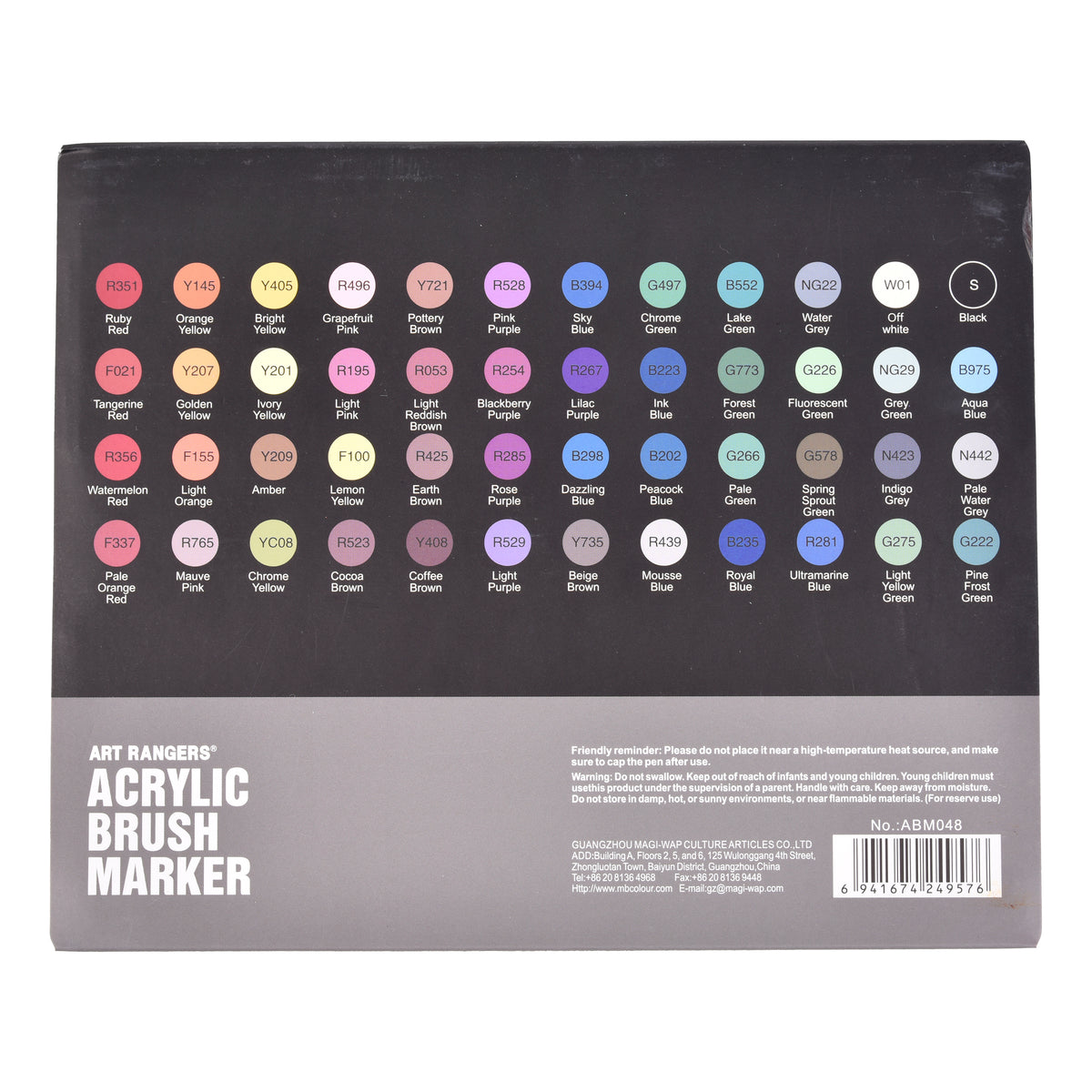 Eckersley's Exclusive Art Rangers Acrylic Brush Marker Set 48