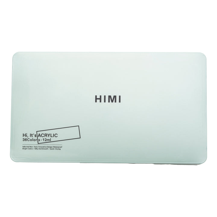 HIMI Twin Cup Jelly Acrylic Paint Set 36 Colours (Green Metallic Case)