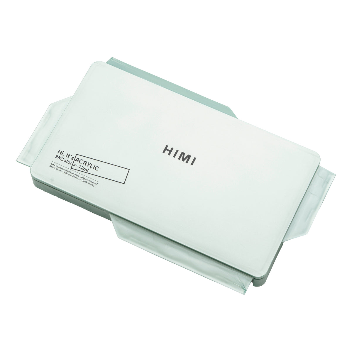 HIMI Twin Cup Jelly Acrylic Paint Set 36 Colours (Green Metallic Case)