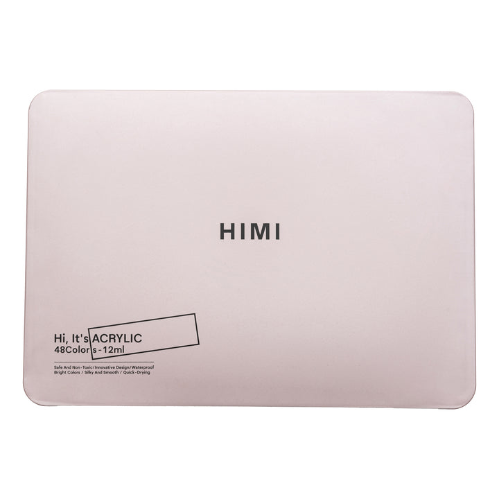 HIMI Twin Cup Jelly Acrylic Paint Set 48 Colours (Pink Metallic Case)