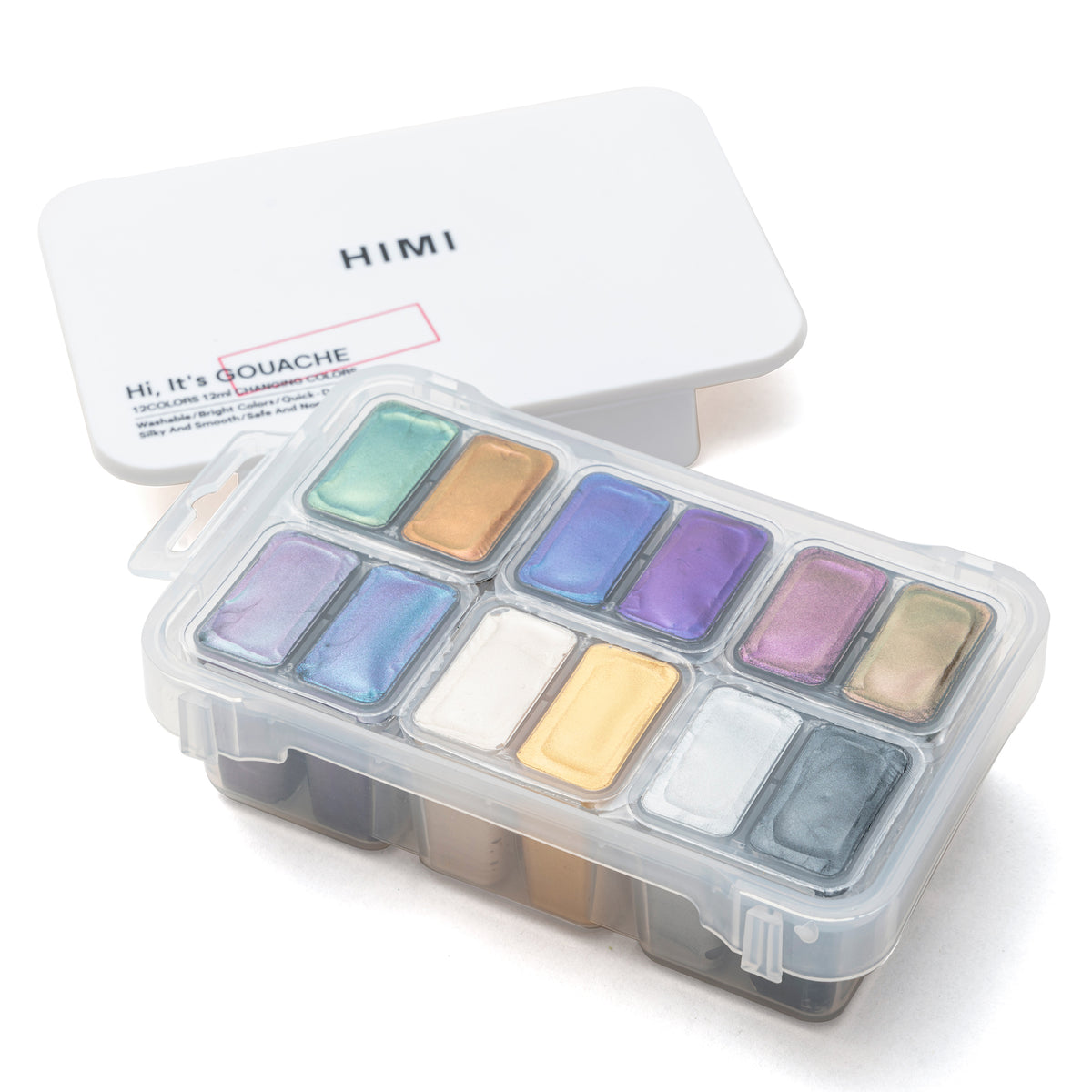 HIMI Twin Cup Gouache Paint Set 12 Cham Colours