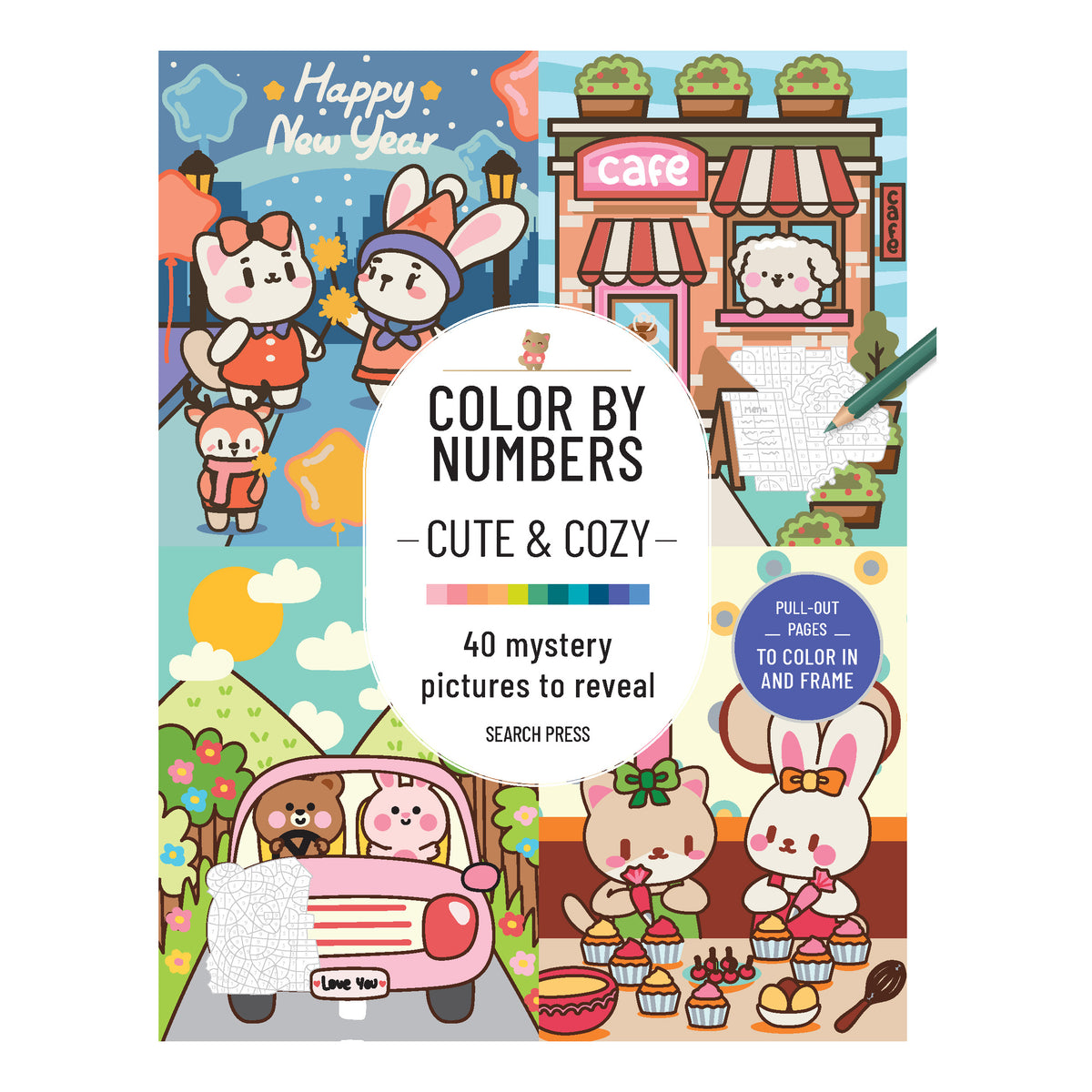 Colour By Numbers Cute And Cozy Book