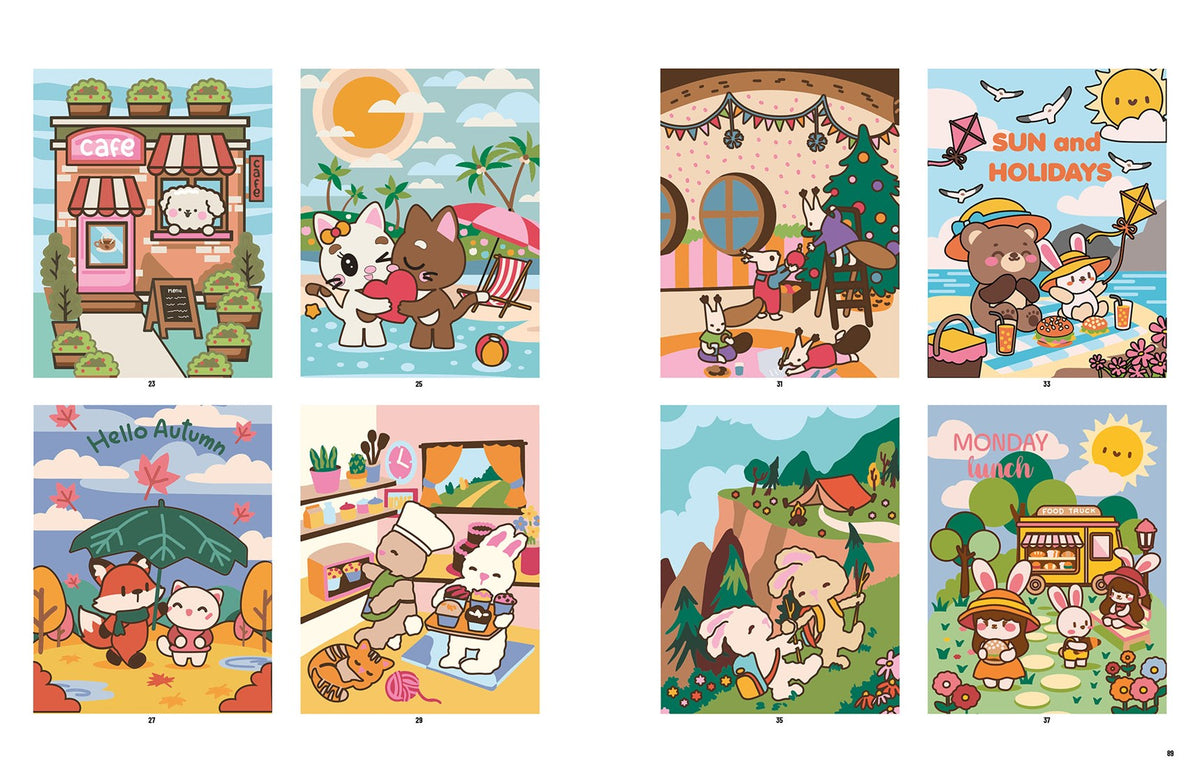 Colour By Numbers Cute And Cozy Book