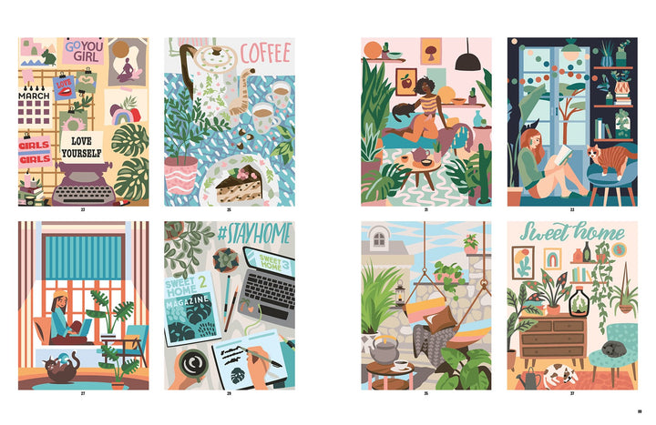 Colour By Numbers Cozy Home Book