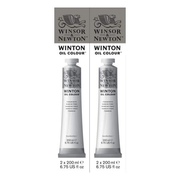 Winsor & Newton Winton Oil Paint Titanium White Twin Pack