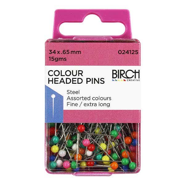Birch Colour Head Pins