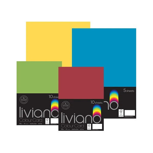 The Paper House Liviano Heavy Card Pack 10 A4
