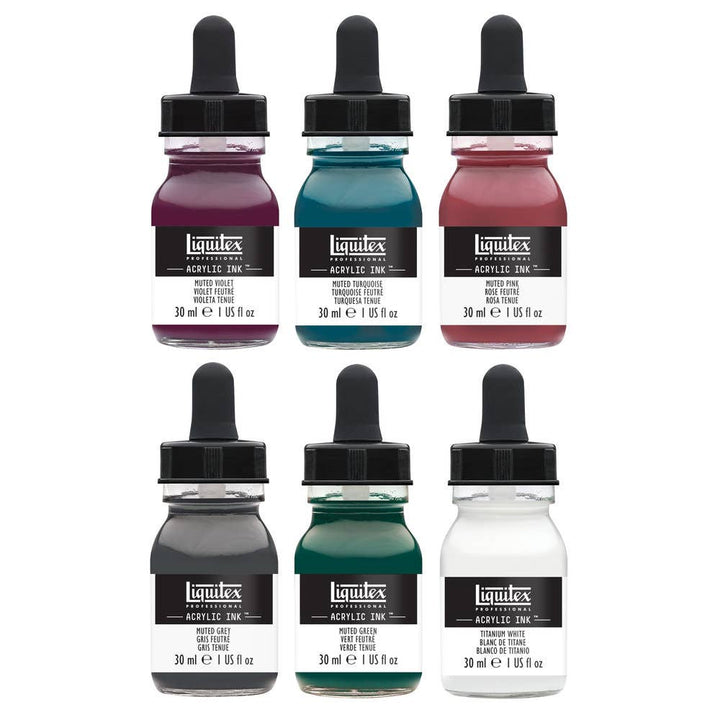 Liquitex Professional Acrylic Inks Muted Collection Set