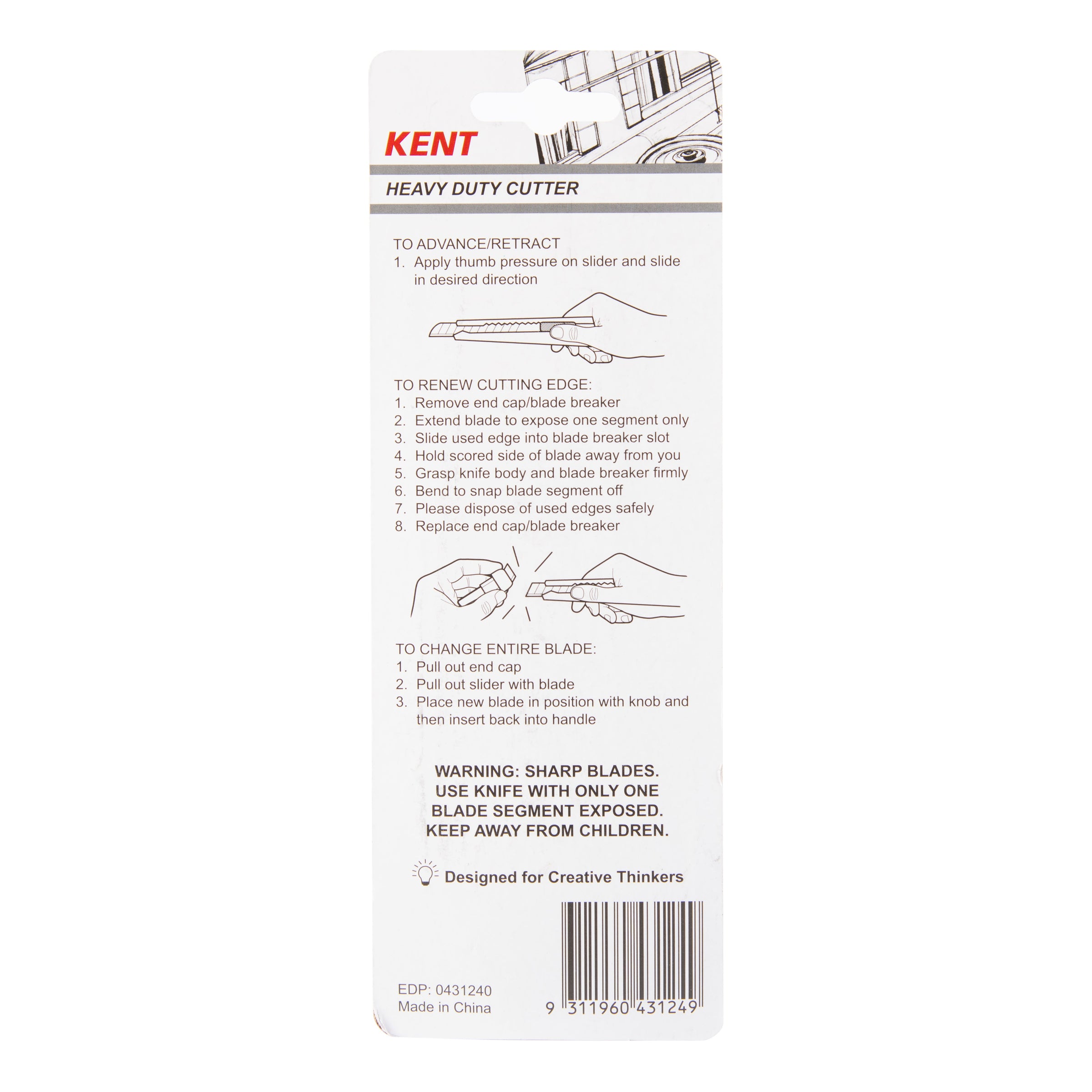 Kent Heavy Duty Cutter Knife