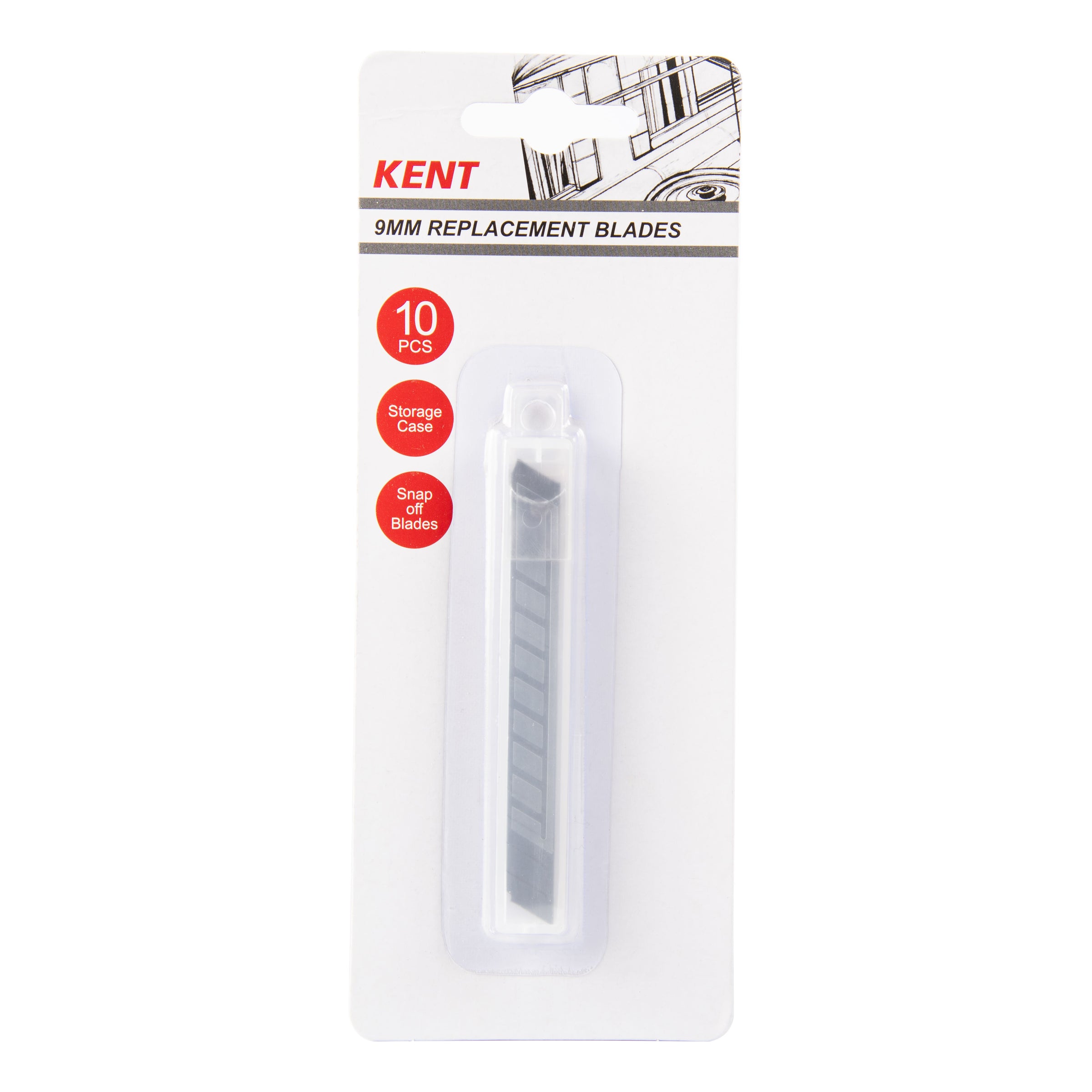 Kent Cutter Knife 9mm Replacement Blade Pack